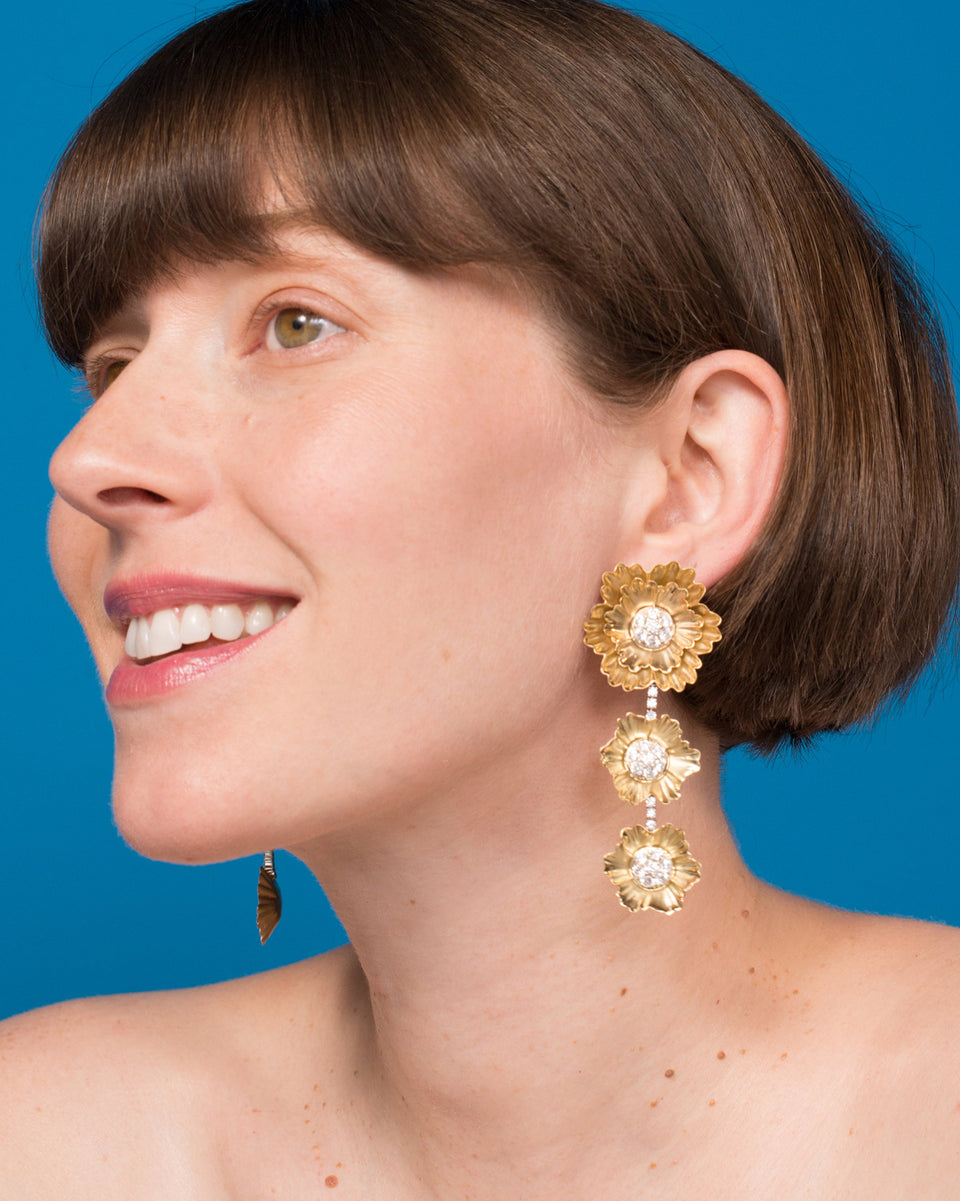 Super Bloom Flower Drop Earrings - Irene Neuwirth
