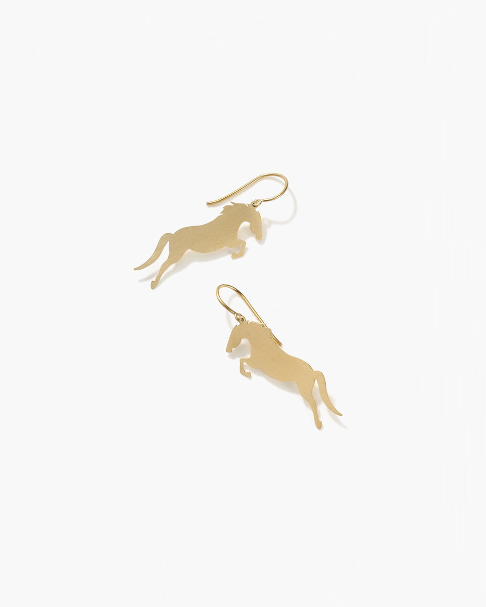 Small Gold Classic "Little Filly" Earrings - Irene Neuwirth
