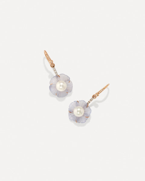 Cherry Blossom Akoya Cultured Pearl and Diamond Drop Earrings - Kennedy