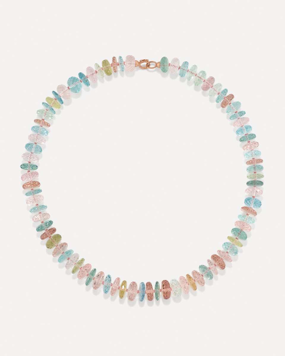 One of a Kind Faceted Beaded Candy Necklace - Irene Neuwirth