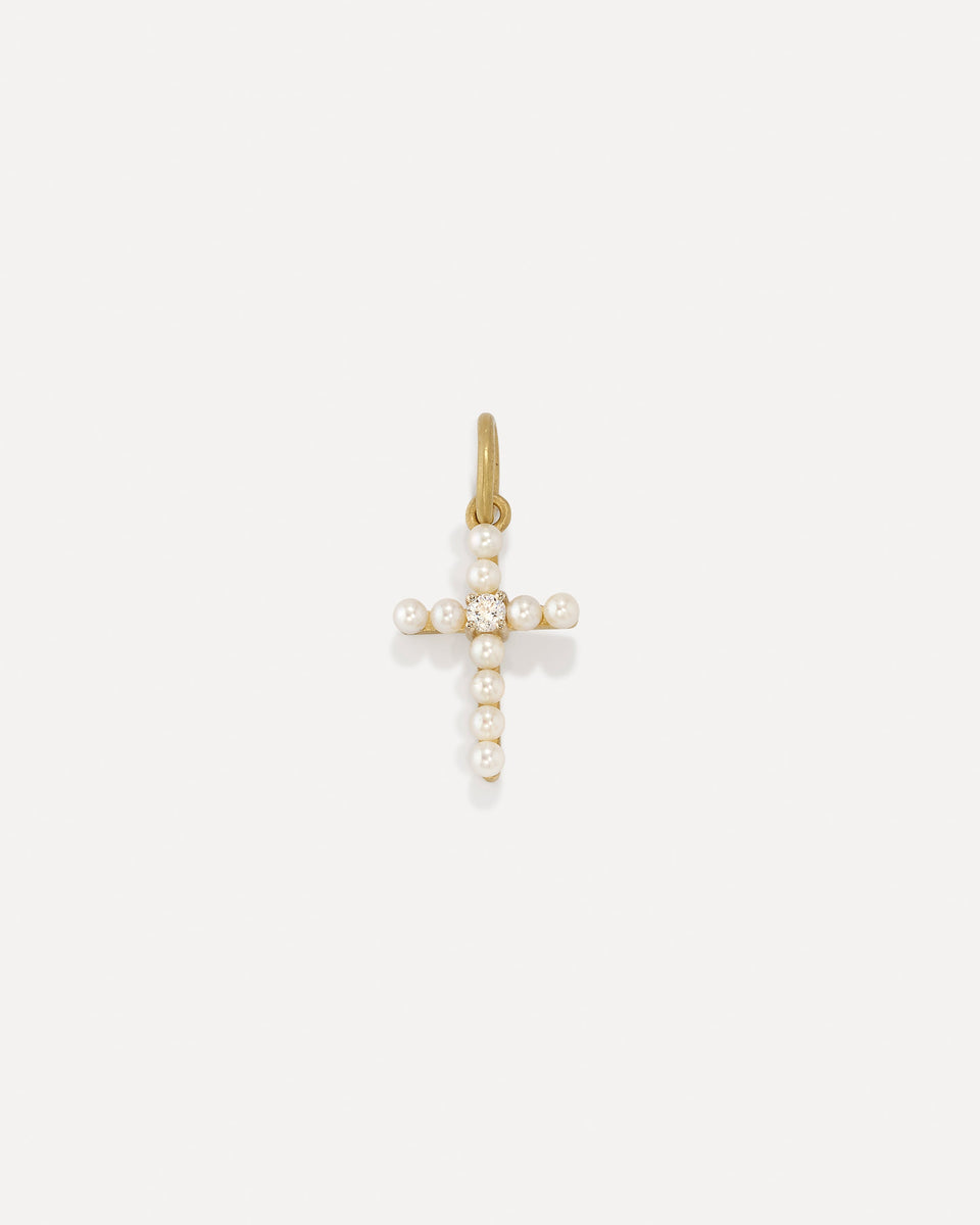 Diamond Immaculate Cross Charm - Irene Neuwirth