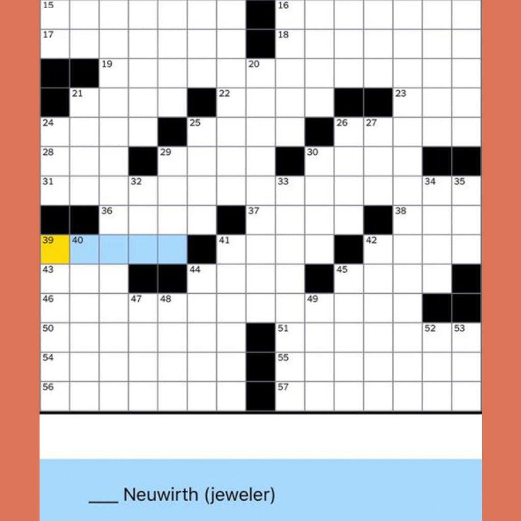Featured in the NYT Crossword Puzzle