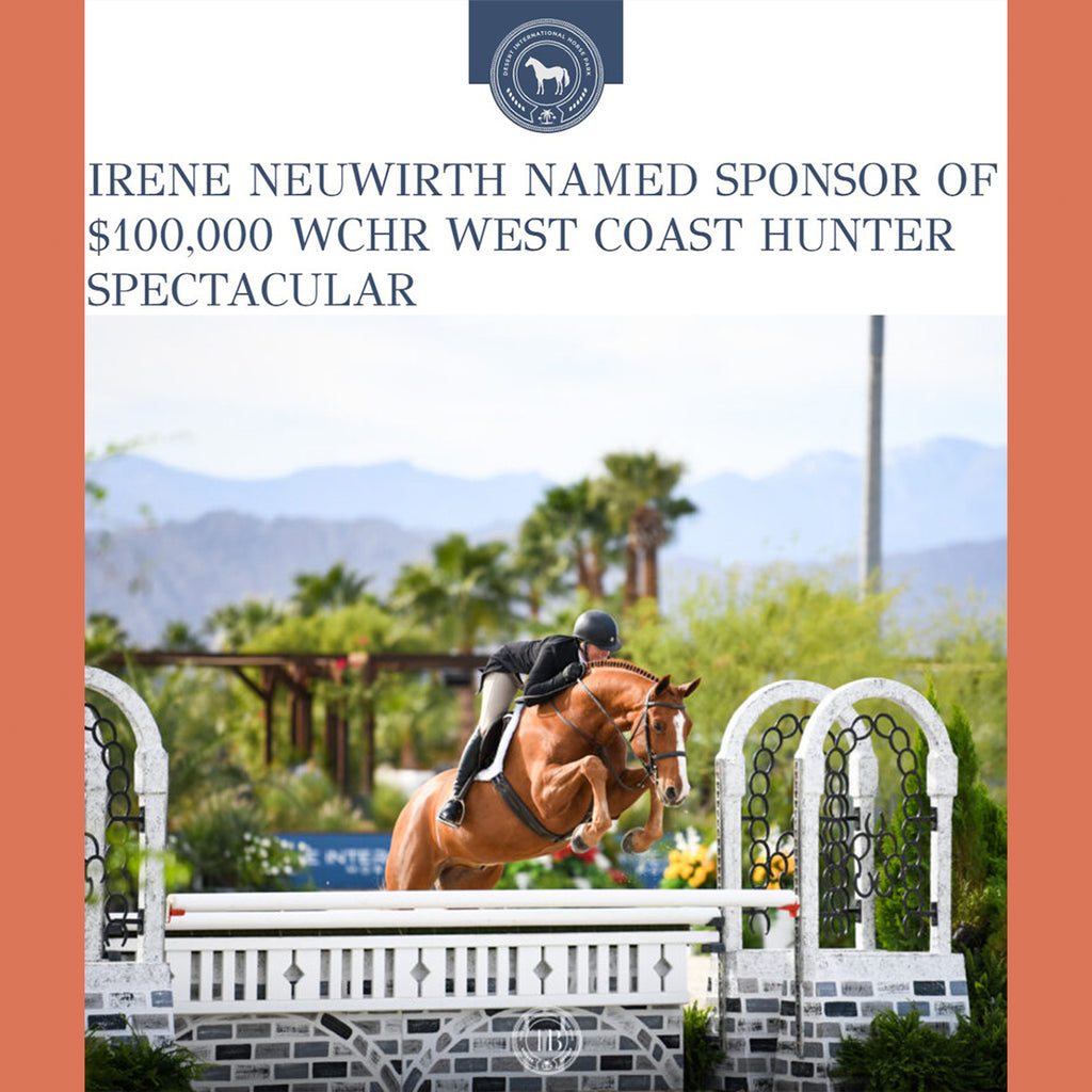 Irene Neuwirth Named Sponsor of $100,000 WCHR West Coast Hunter Spectacular