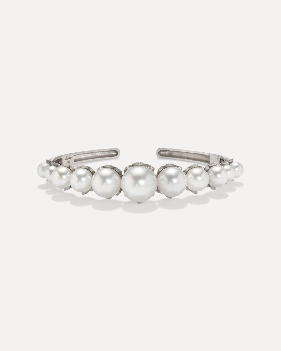 Pavé Pearl Blossom Cuff - Irene Neuwirth