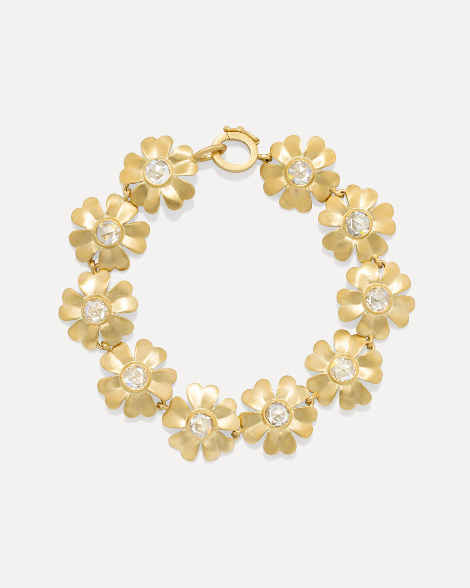 Golden Blossom Desert Flower Bezel Bracelet - Irene Neuwirth