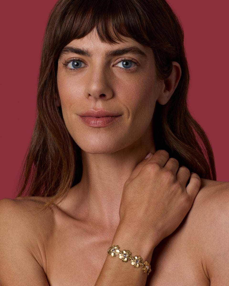 Golden Blossom Desert Flower Bezel Bracelet - Irene Neuwirth