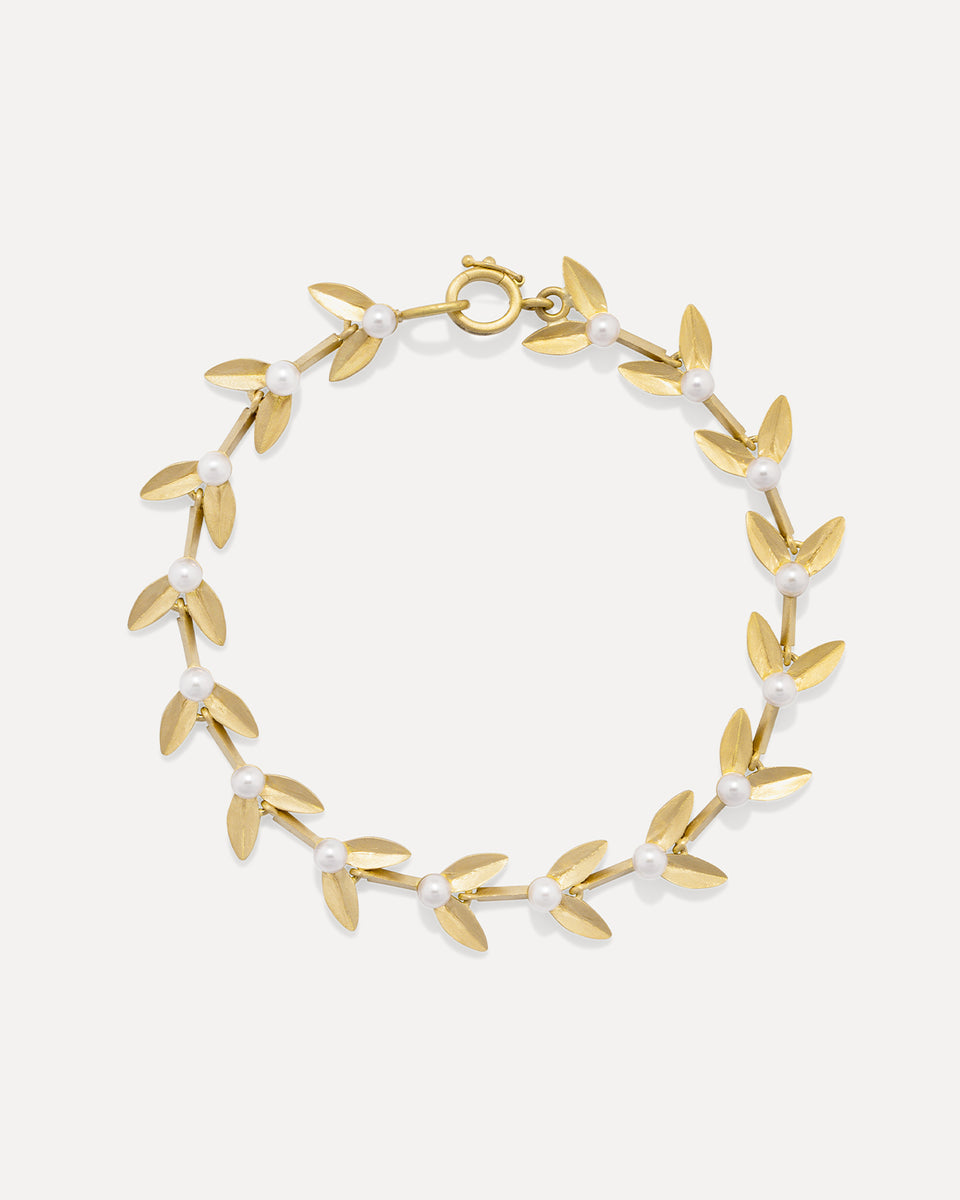 Golden Blossom Vine Bracelet