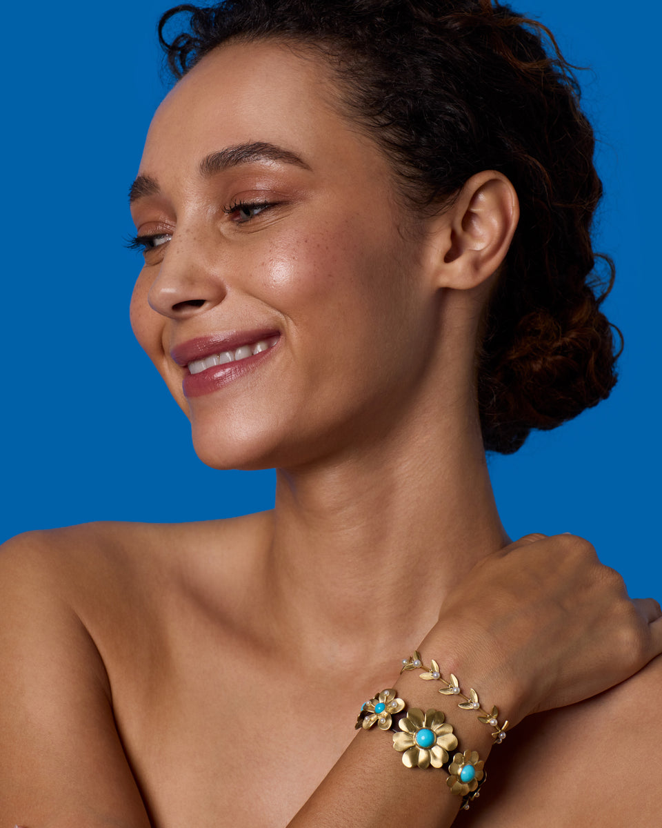 Golden Blossom Vine Bracelet - Irene Neuwirth