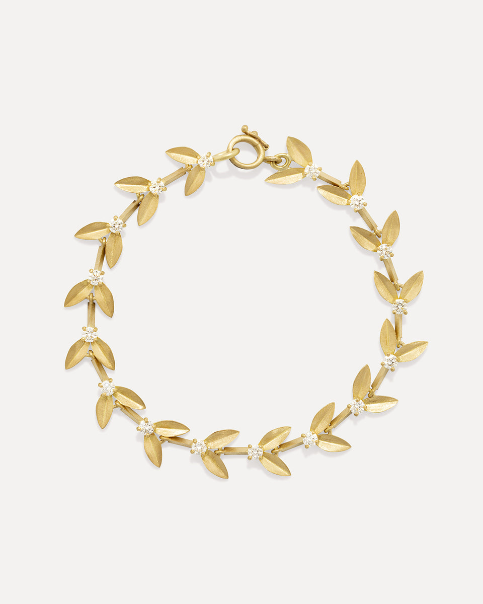 Golden Blossom Vine Bracelet