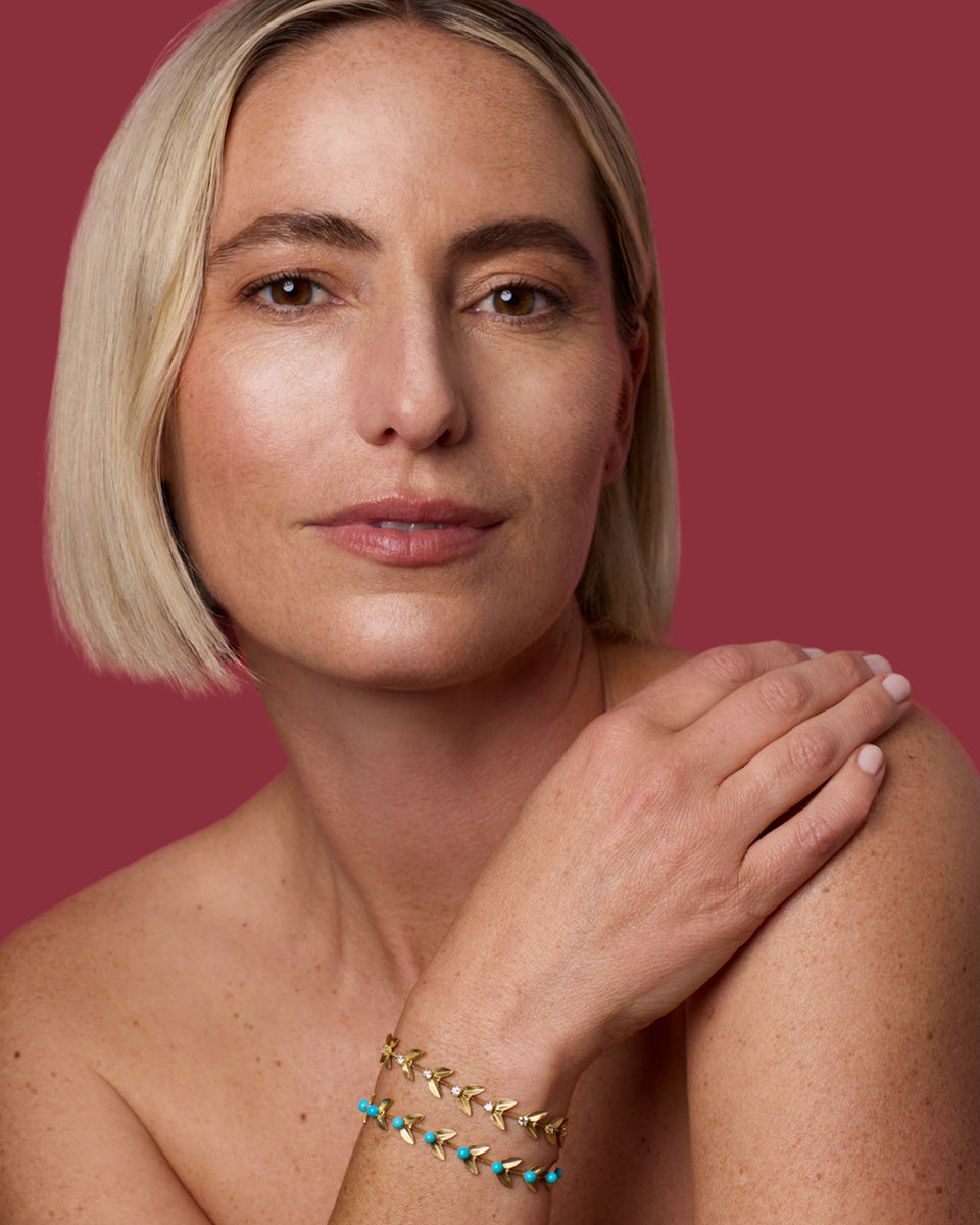 Golden Blossom Vine Bracelet - Irene Neuwirth
