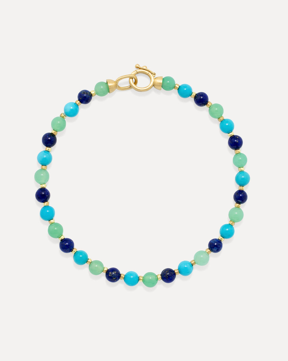 Petite Gumball Gold Beaded Mixed Bracelet - Irene Neuwirth