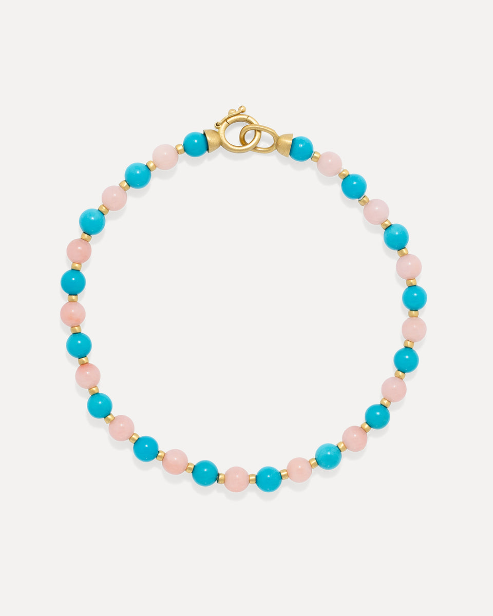 Petite Gumball Gold Beaded Mixed Bracelet - Irene Neuwirth