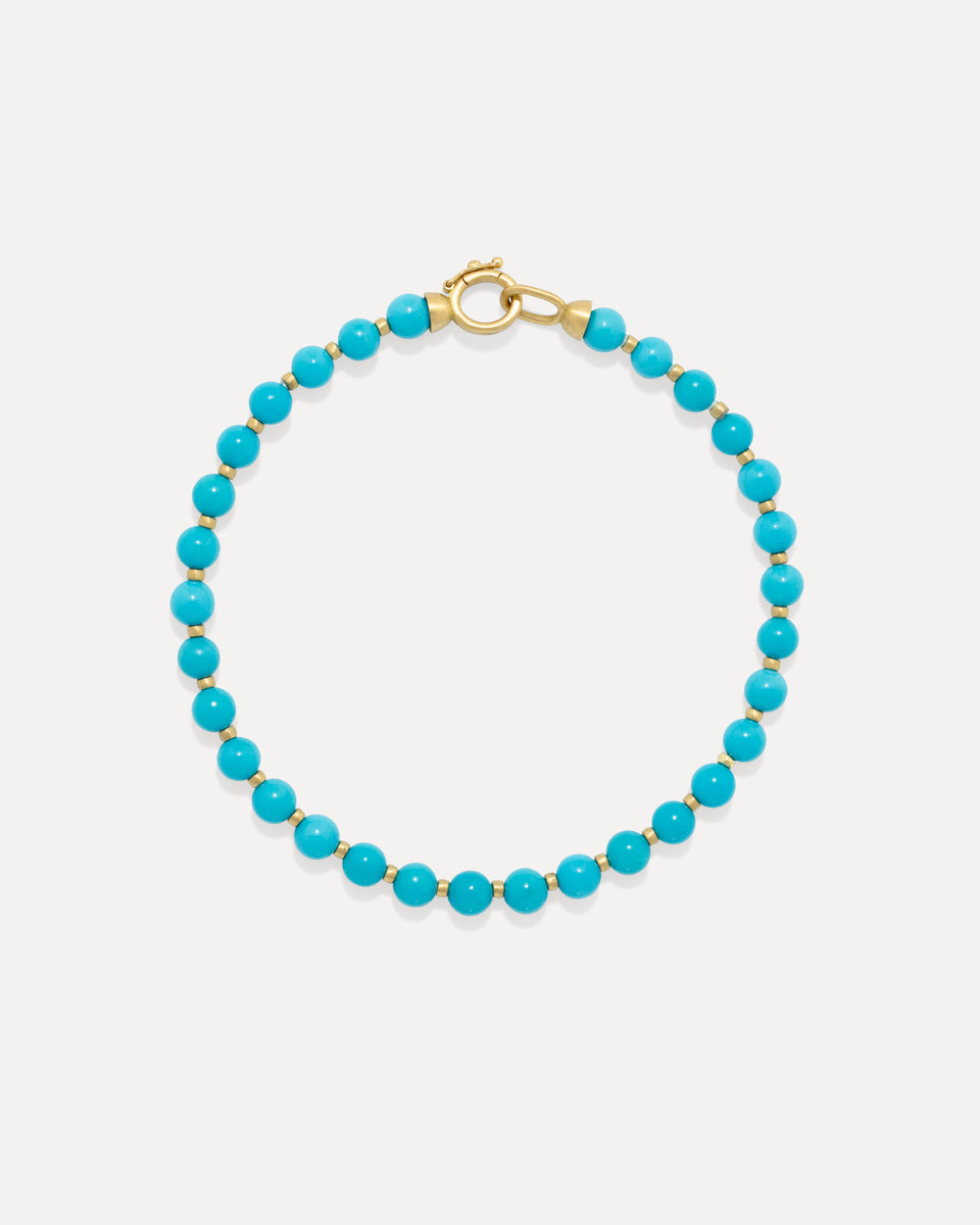 Petite Gumball Gold Beaded Bracelet