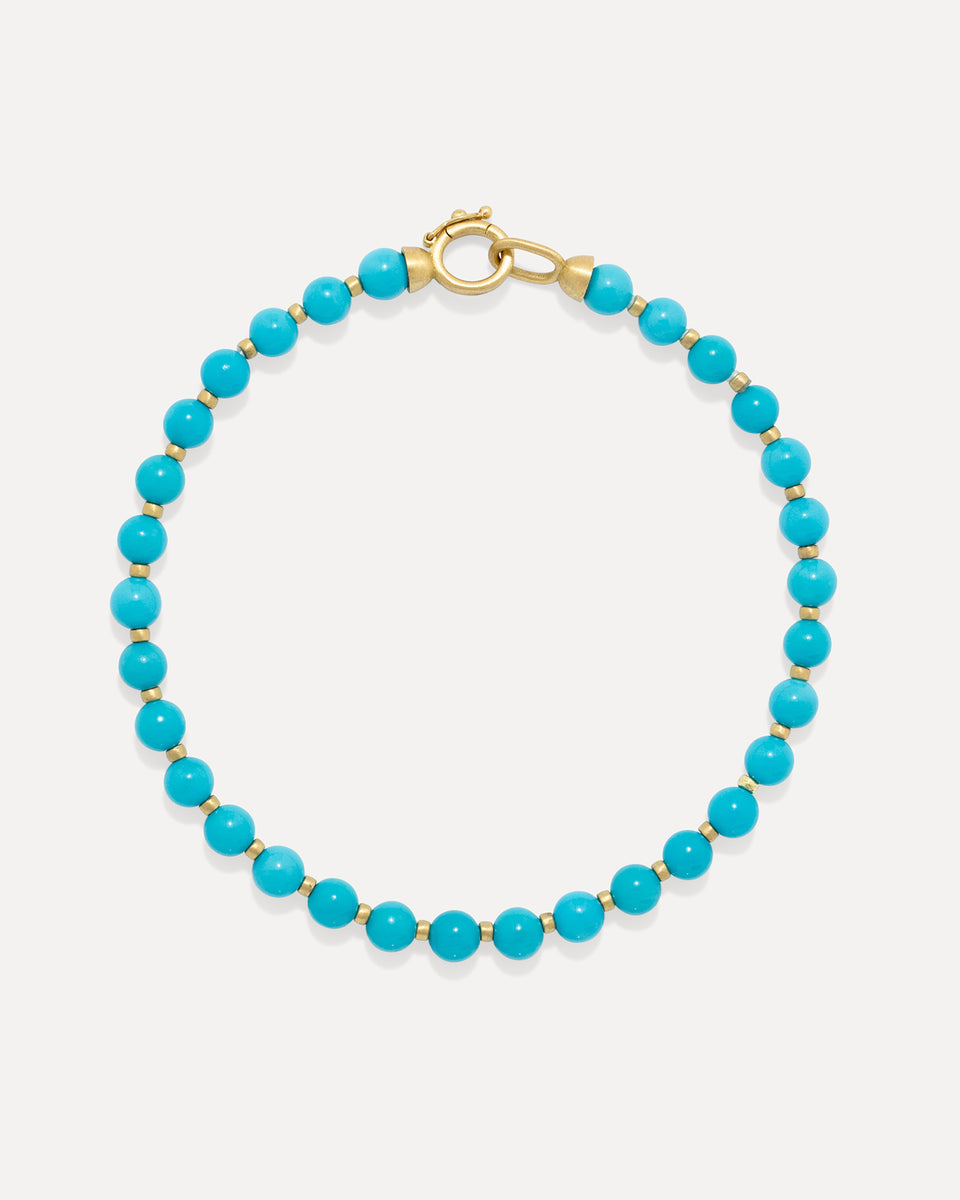 Petite Gumball Gold Beaded Bracelet - Irene Neuwirth