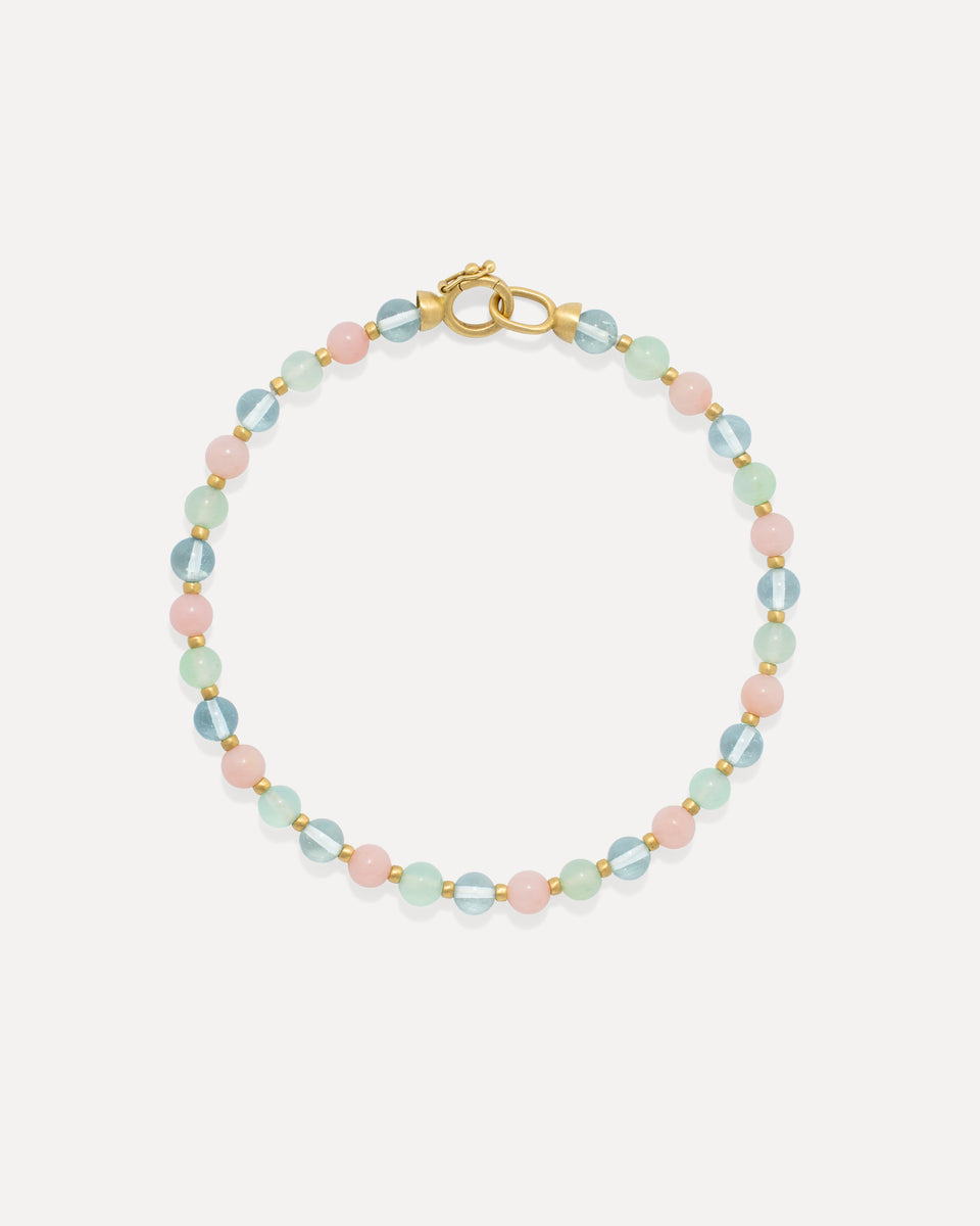 Petite Gumball Gold Beaded Mixed Bracelet