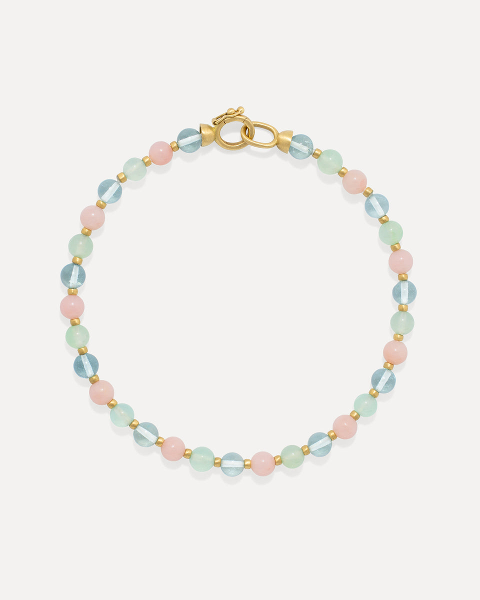 Petite Gumball Gold Beaded Mixed Bracelet - Irene Neuwirth