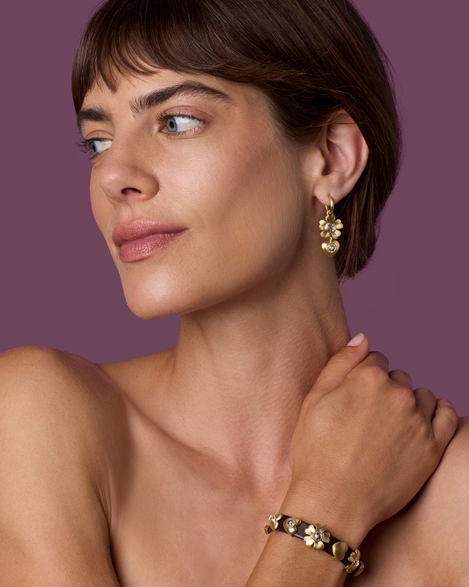 Golden Blossom Love Earrings