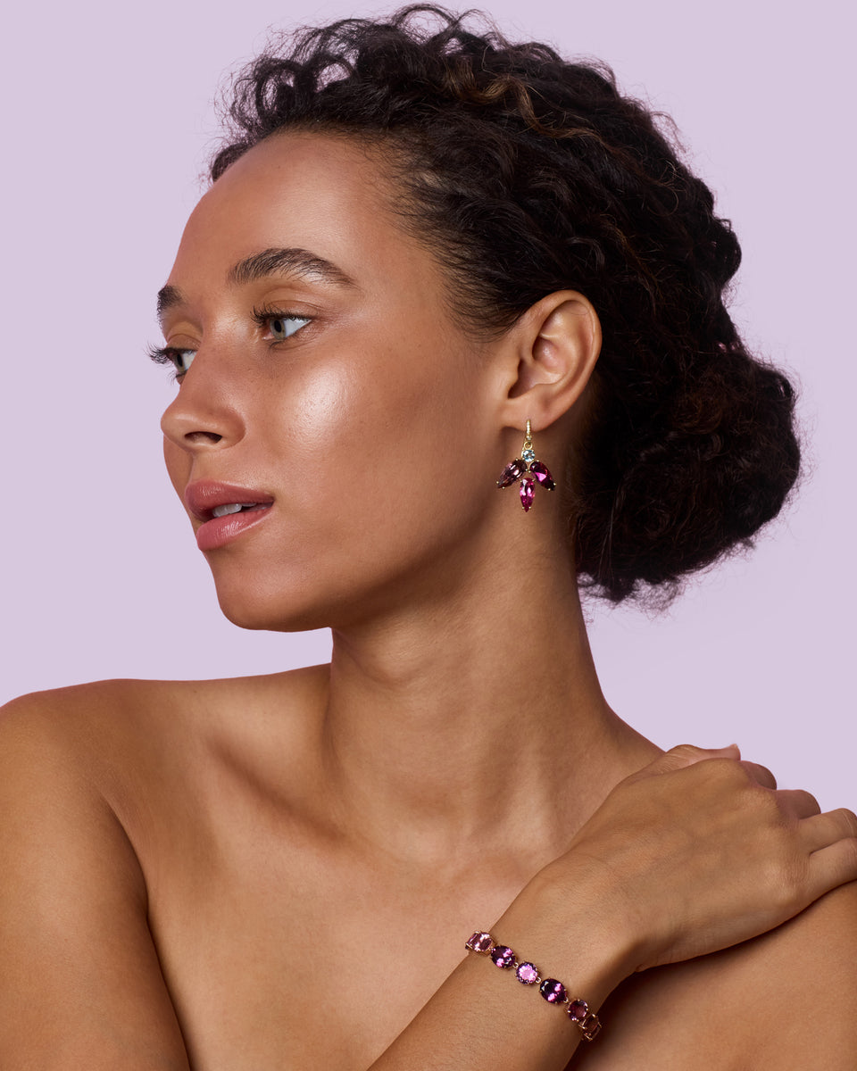 One of a Kind Gemmy Gem Flora Earrings - Irene Neuwirth