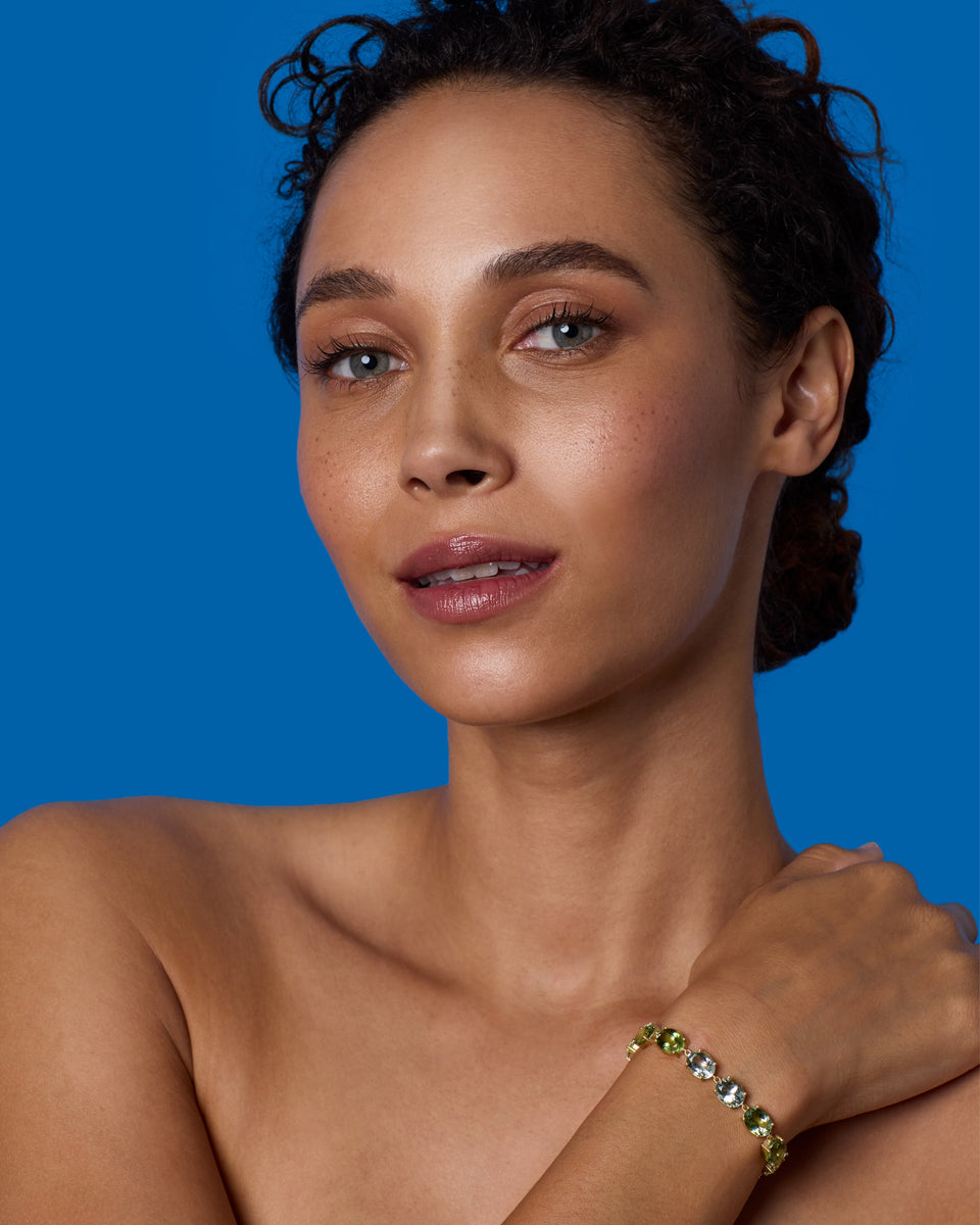 One of a Kind Gemmy Gem Link Bracelet - Irene Neuwirth
