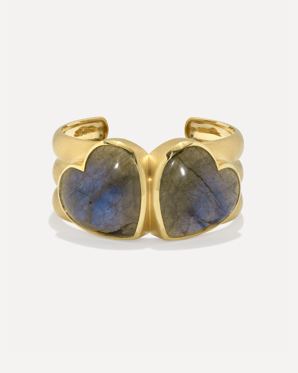 One of a Kind Love Heroic Triple Bezel Cuff - Irene Neuwirth