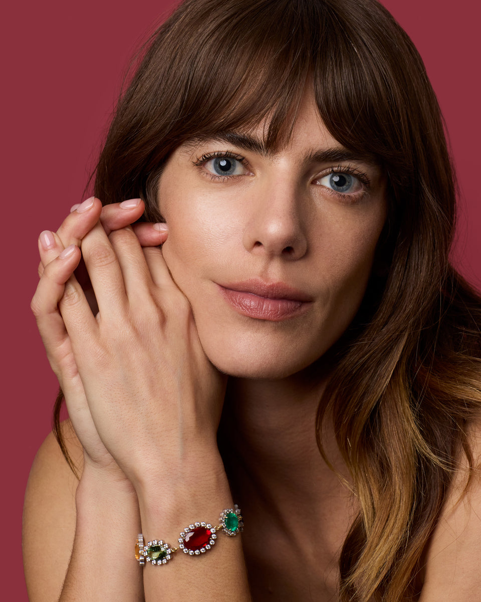 One of a Kind Diamond Gemmy Gem Link Bracelet - Irene Neuwirth