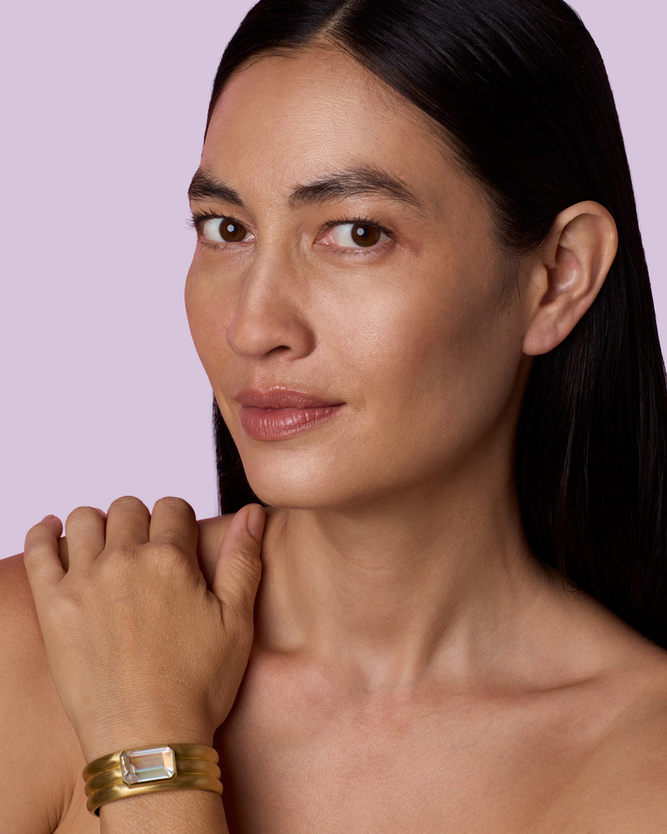 One of a Kind Heroic Triple Bezel Cuff