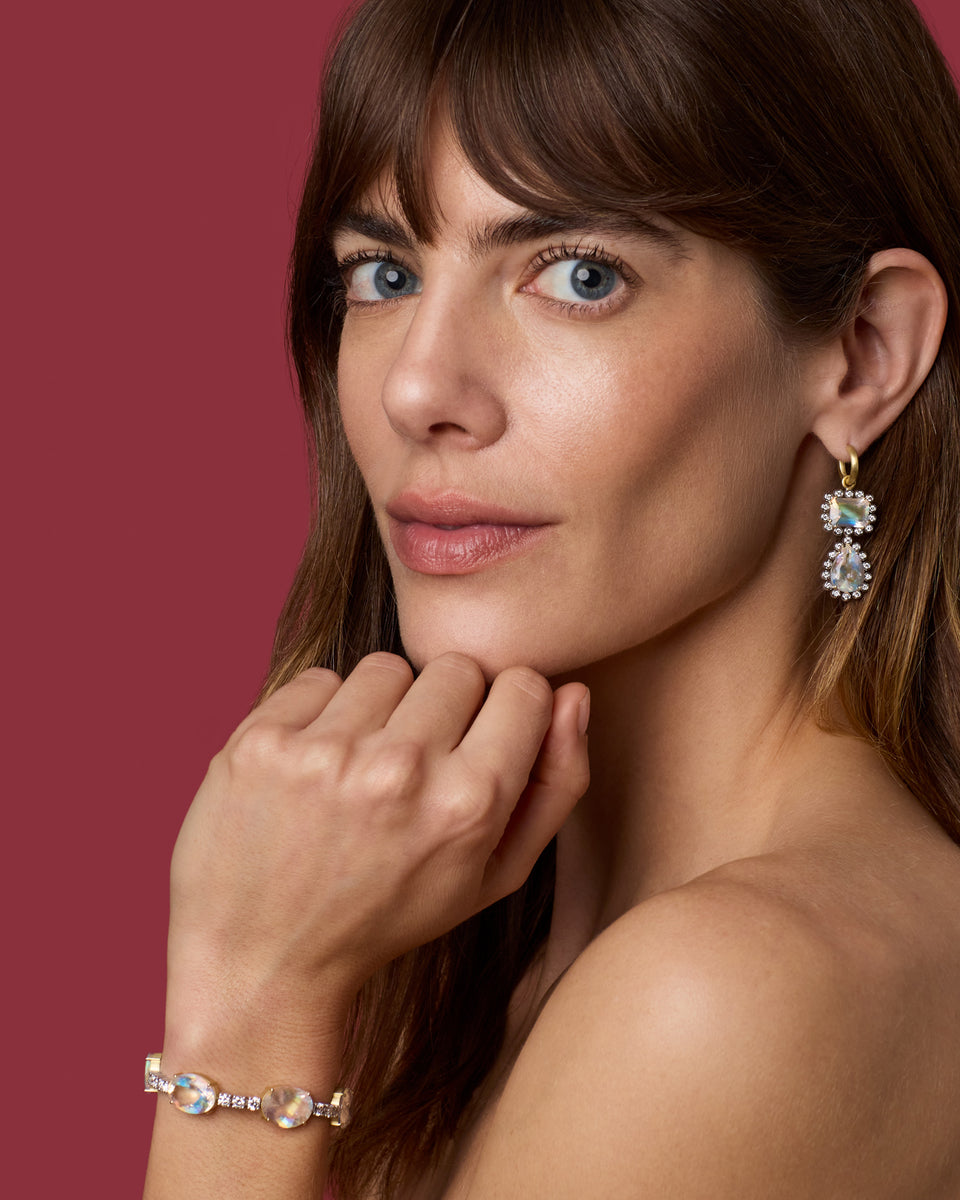 One of a Kind Gemmy Gem Diamond Tennis Bracelet - Irene Neuwirth