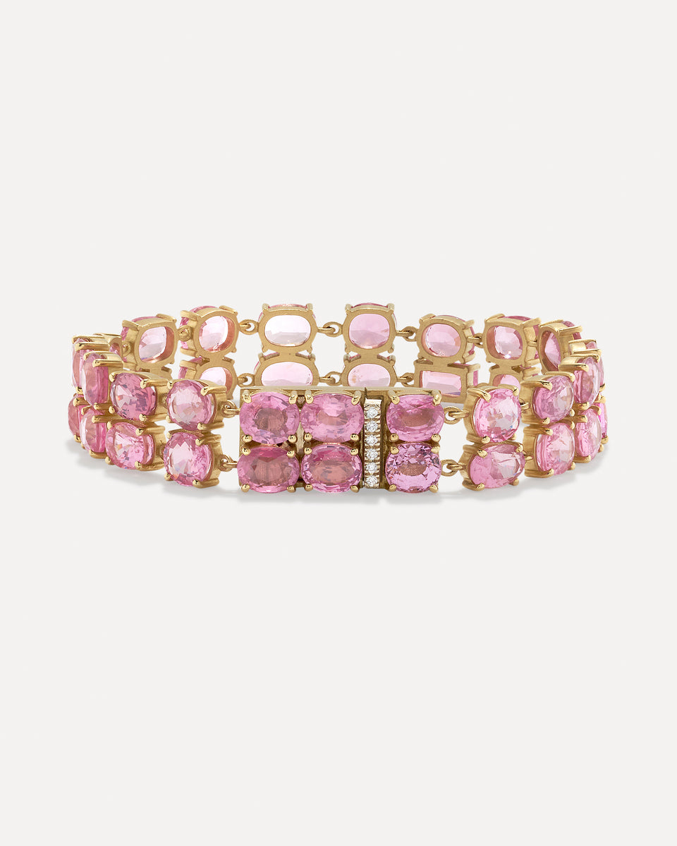 One of a Kind Pavé Double Gemmy Gem Link Bracelet - Irene Neuwirth