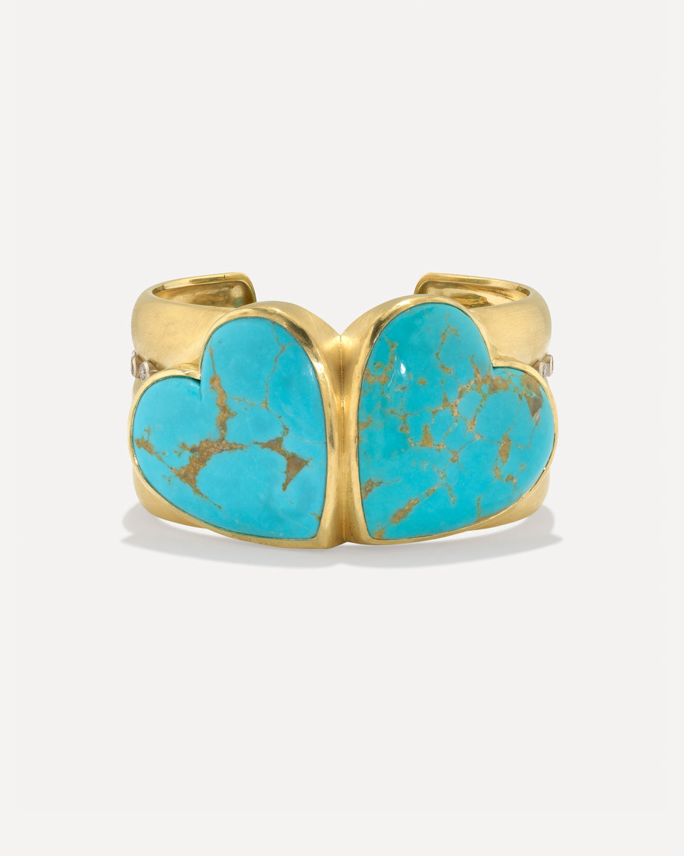 One of a Kind Diamond Love Heroic Triple Bezel Cuff