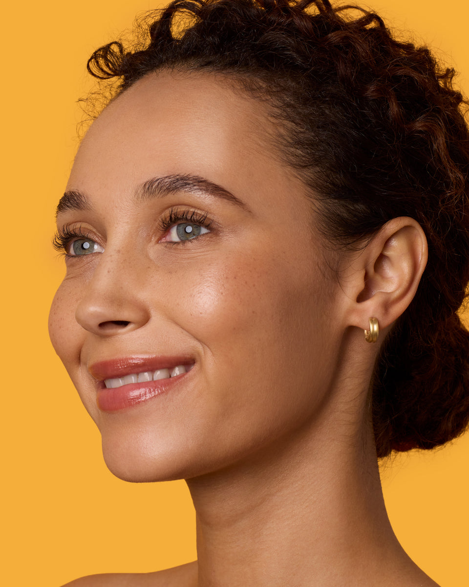 Small Gold Classic Double Huggies