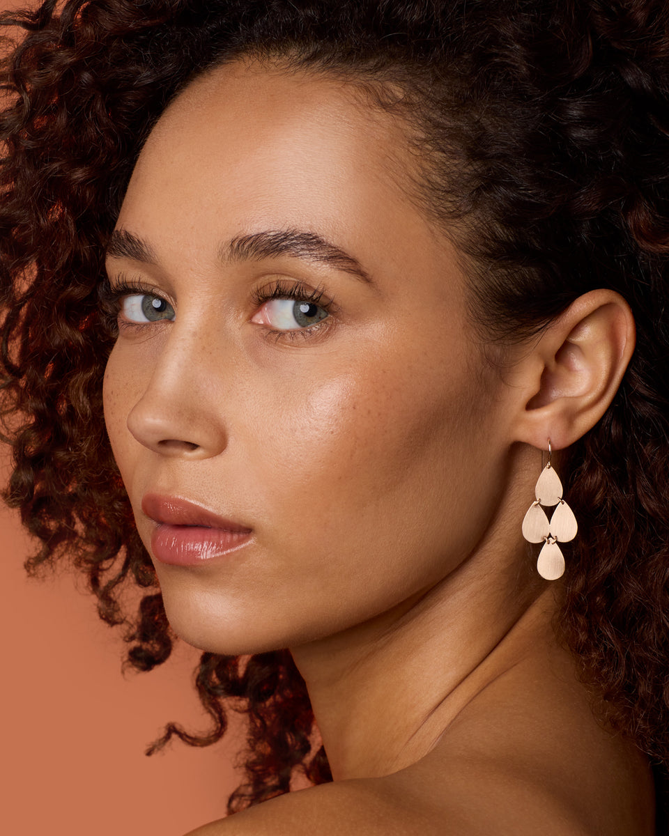 Gold Classic Four Drop Earrings