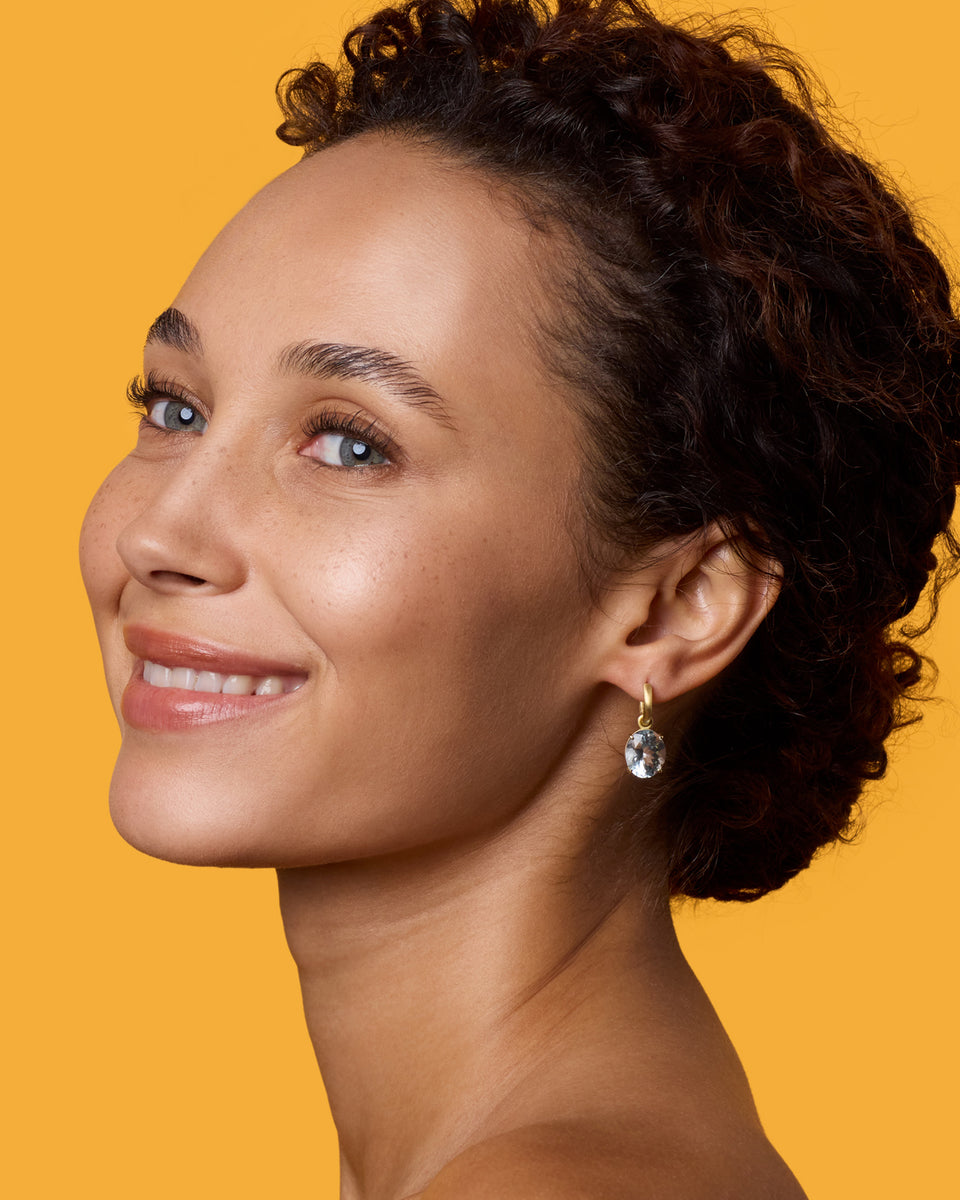 Gem Drop Jeweled Huggies