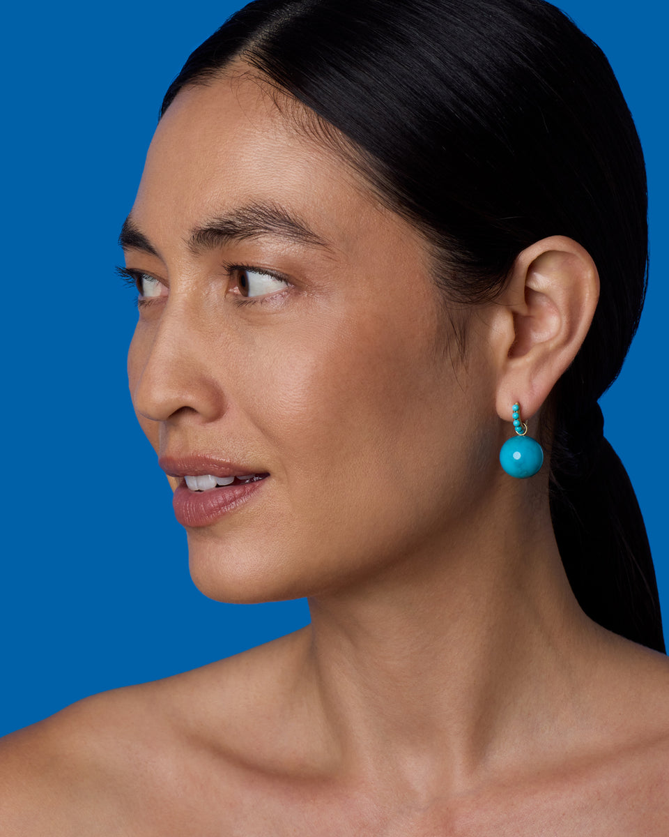 Gumball Studded Jeweled Huggies - Irene Neuwirth