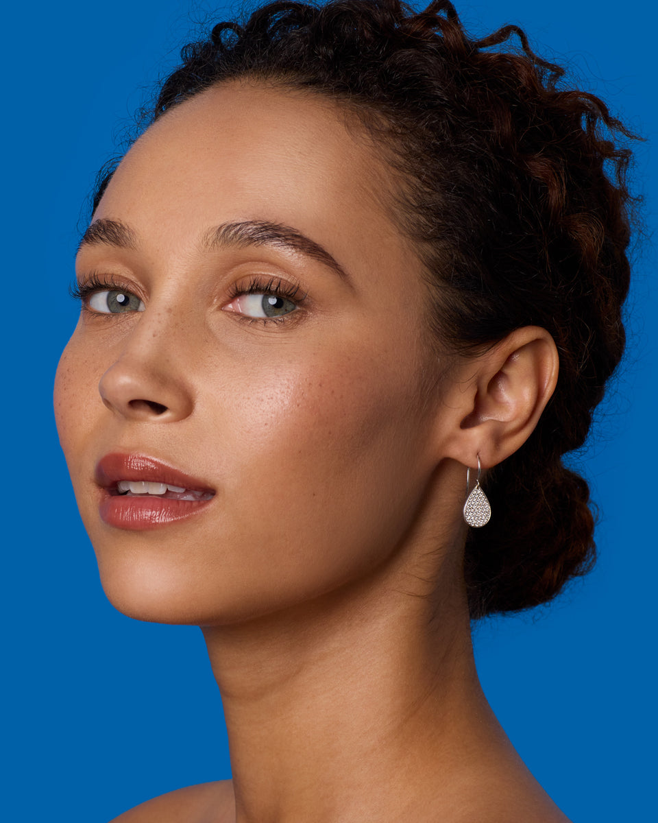 Pavé Small Pear Drop Earrings