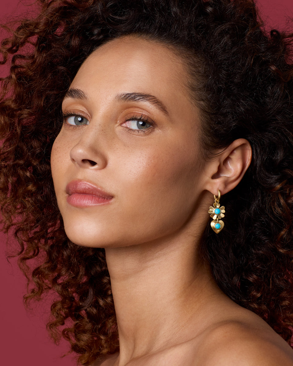 Golden Blossom Love Earrings - Irene Neuwirth