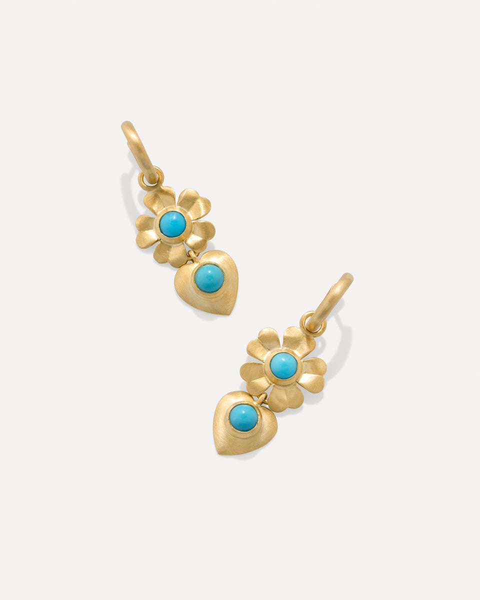Golden Blossom Love Earrings - Irene Neuwirth