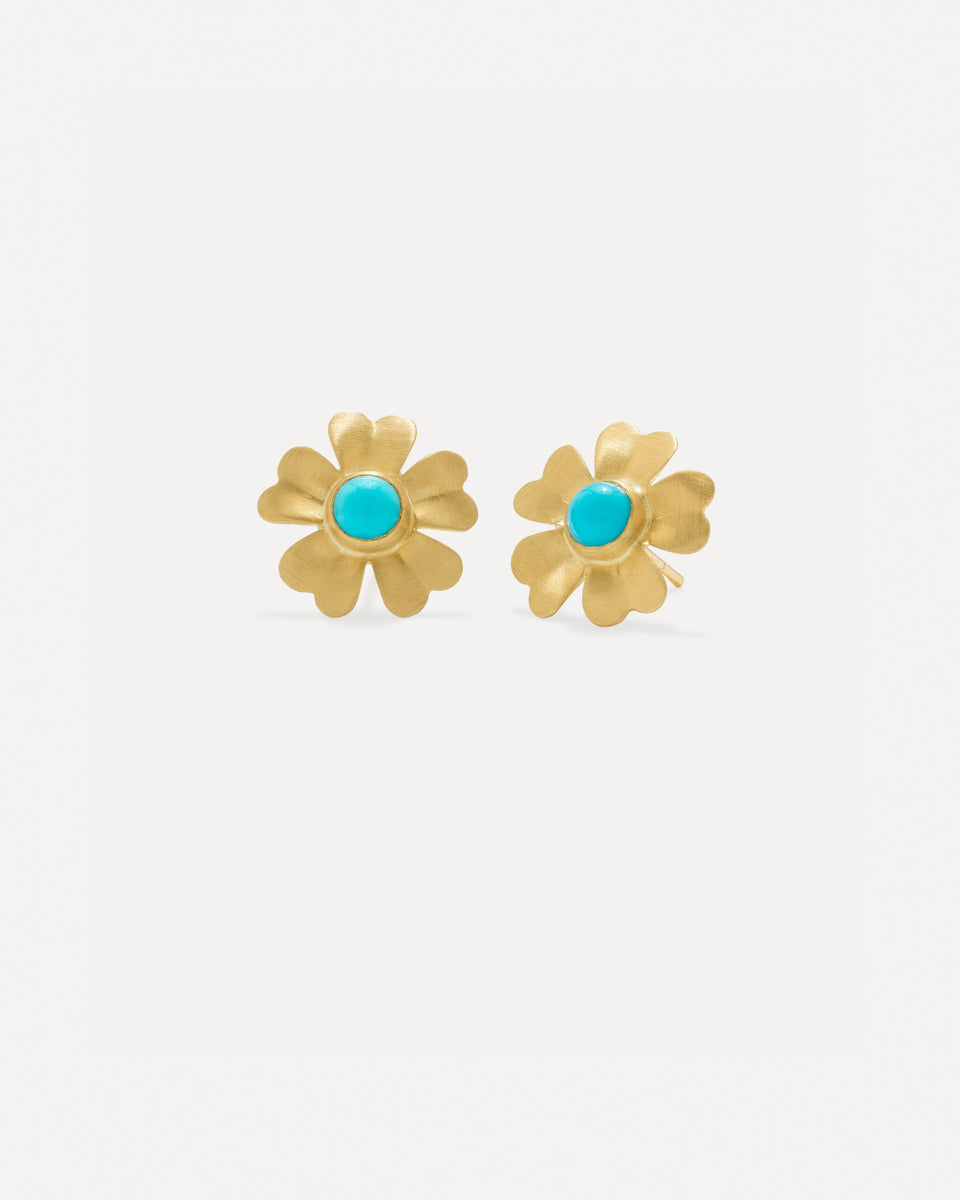 Petite Golden Blossom Desert Flower Studs - Irene Neuwirth