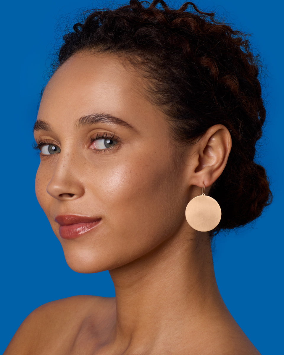 Large Gold Classic Circle Earrings