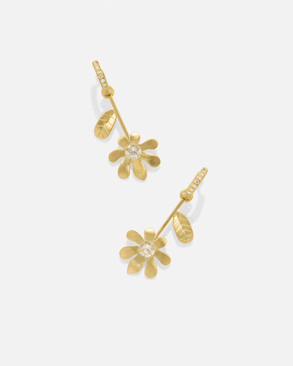 Golden Blossom Daisy Earrings