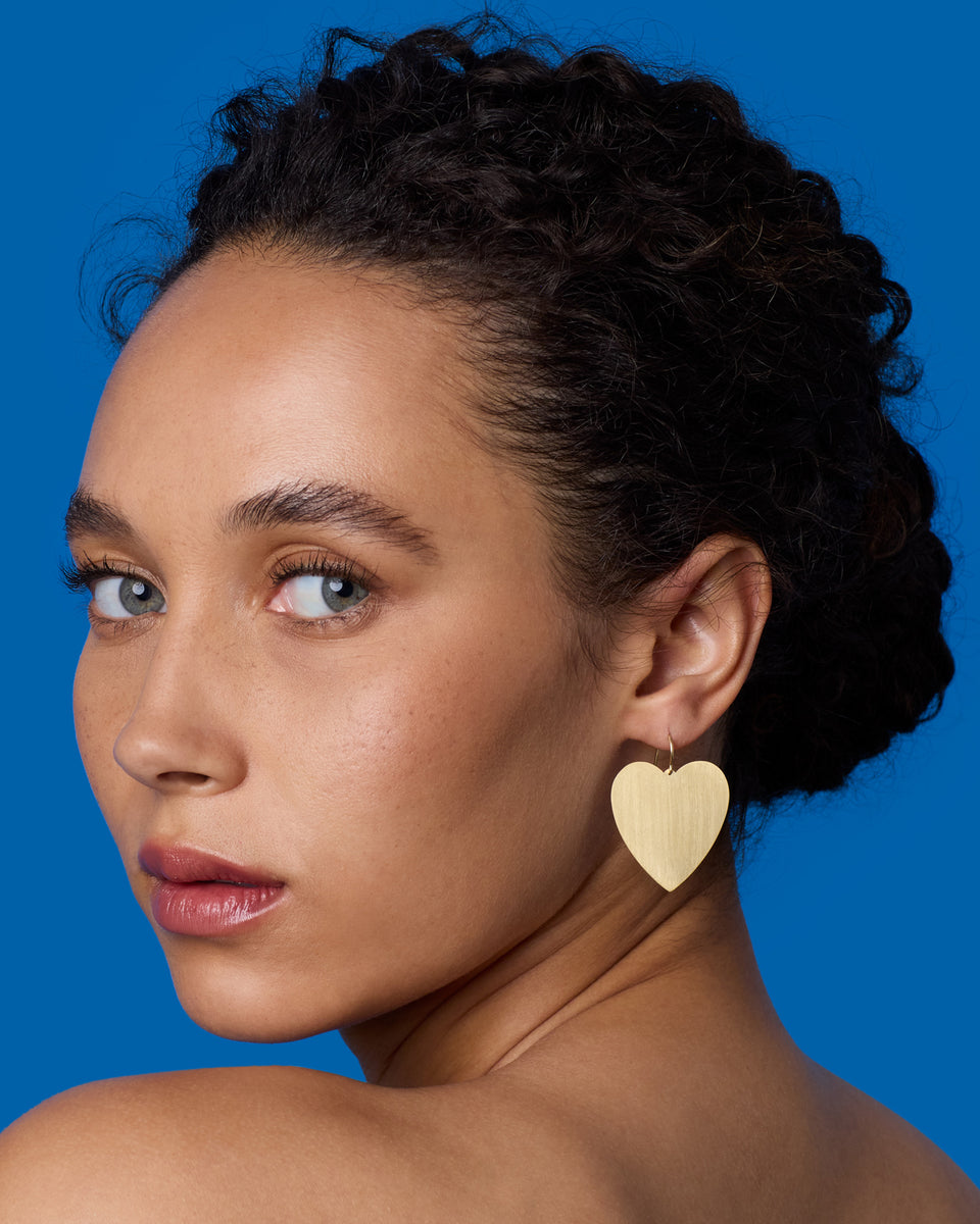 Large Gold Classic Love Earrings - Irene Neuwirth