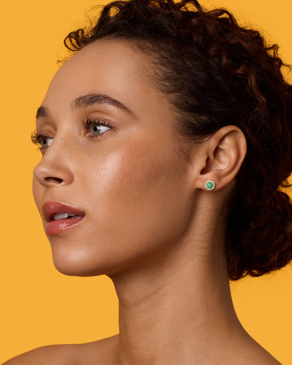 Pavé Halo Small Classic Studs