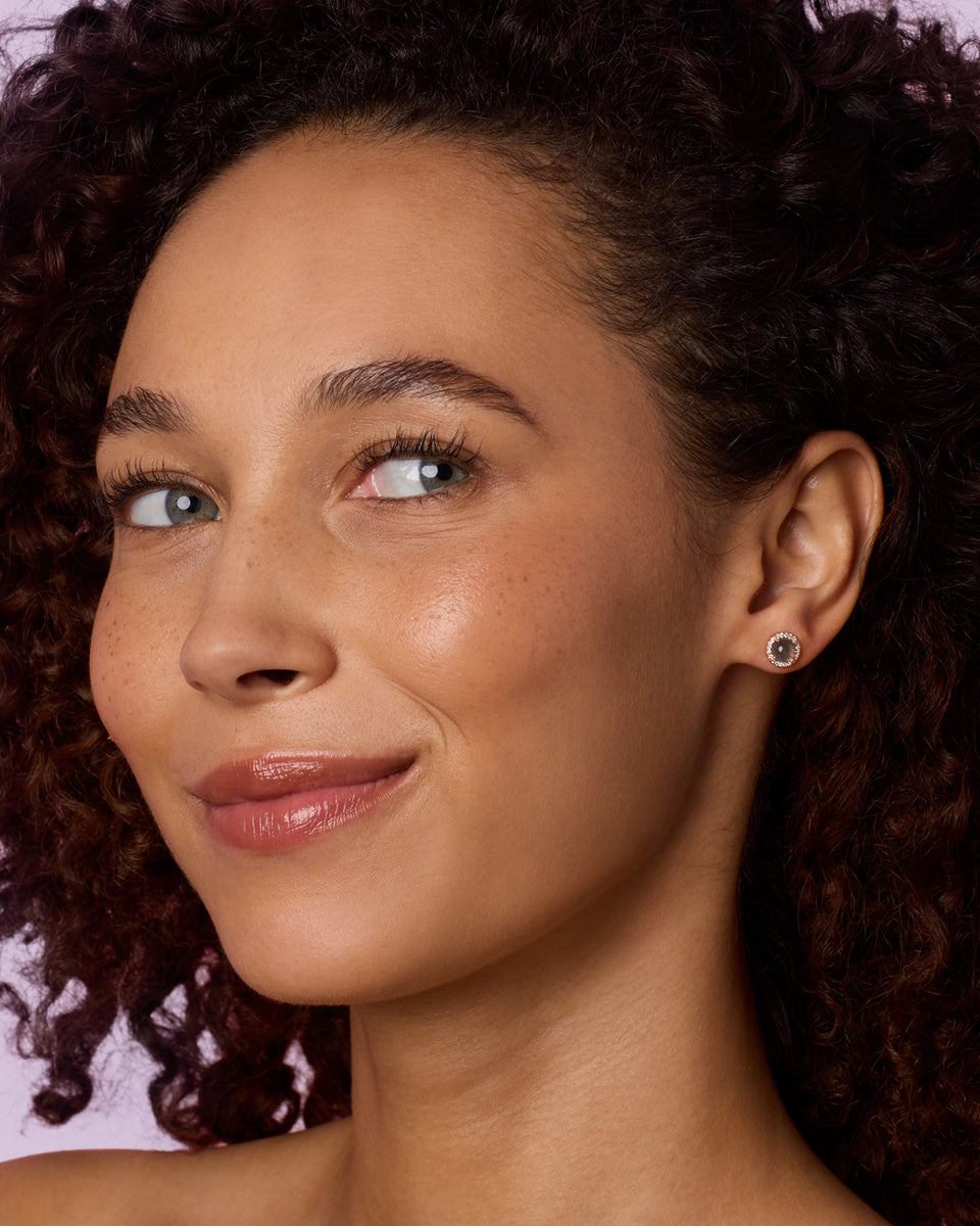 Pavé Halo Small Classic Studs