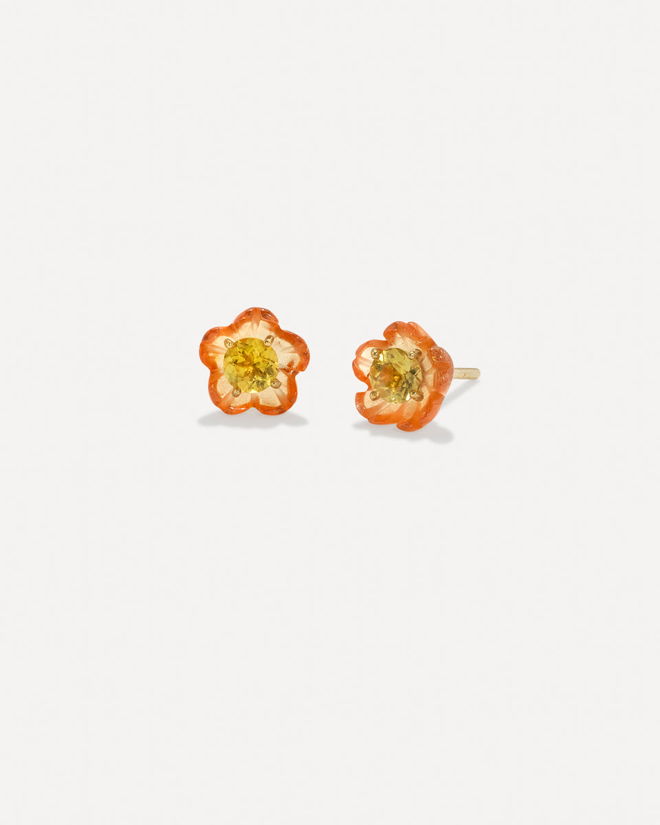 Petite Tropical Flower Studs - Irene Neuwirth