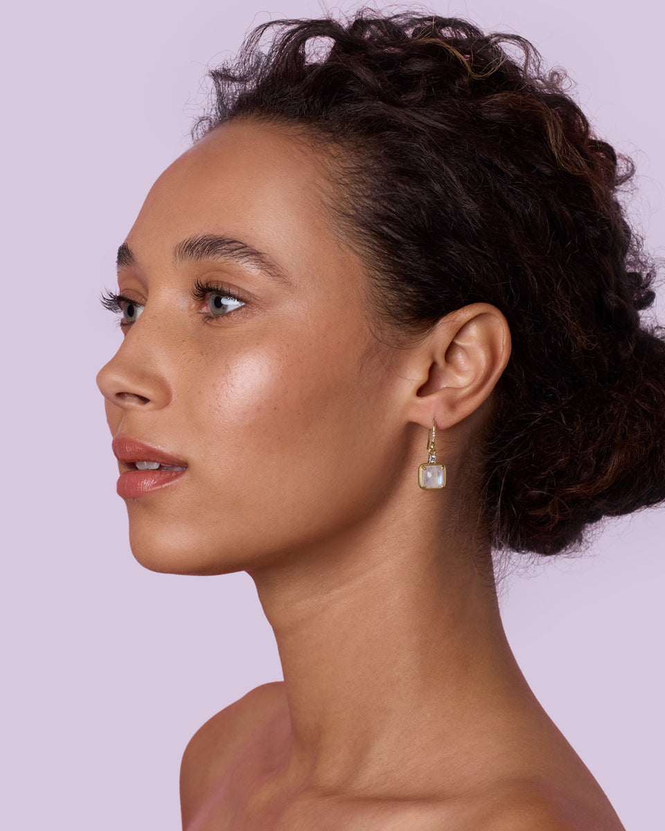 Classic Diamond Square Drop Earrings - Irene Neuwirth