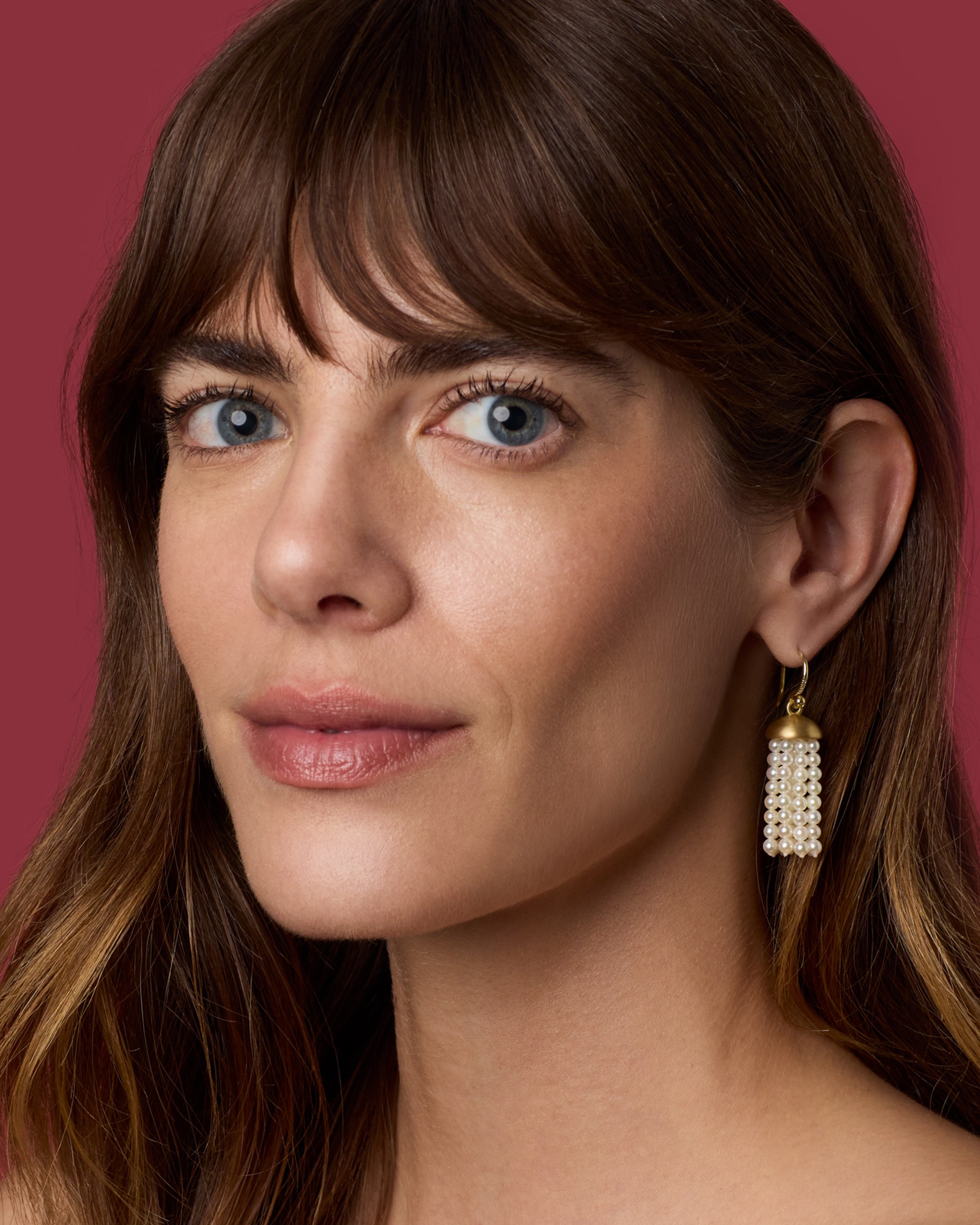 Mini Akoya Pearl Tassel Earrings 18k Yellow Gold – Irene Neuwirth