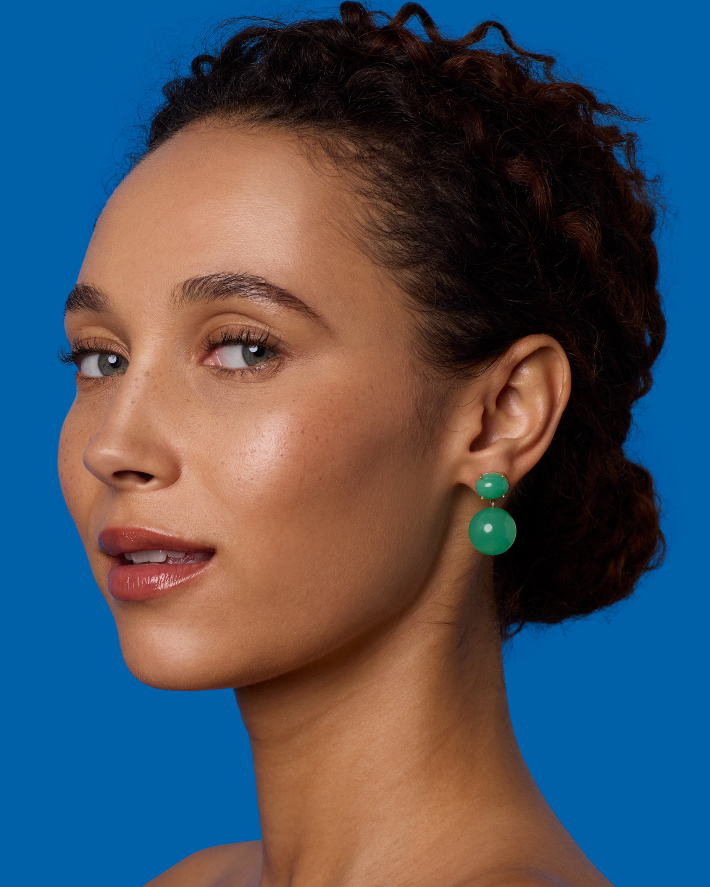 アクセサリー eru0212 Gabriella Kiss Blue Chalcedony Chinese Lantern Drop Earrings