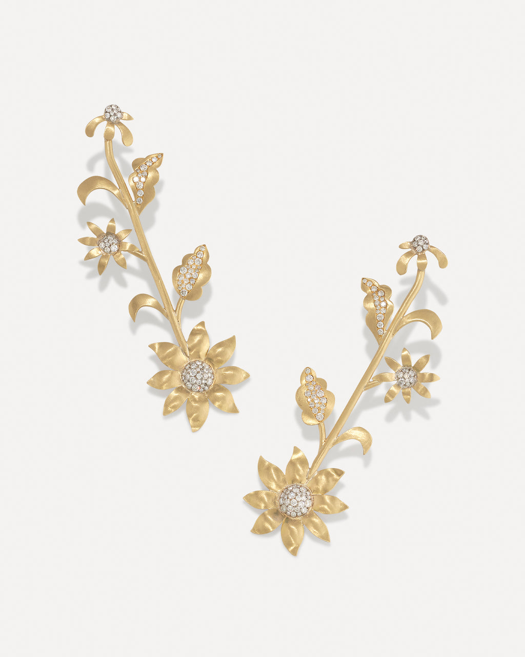 Golden Blossom Wildflower Earrings - Irene Neuwirth