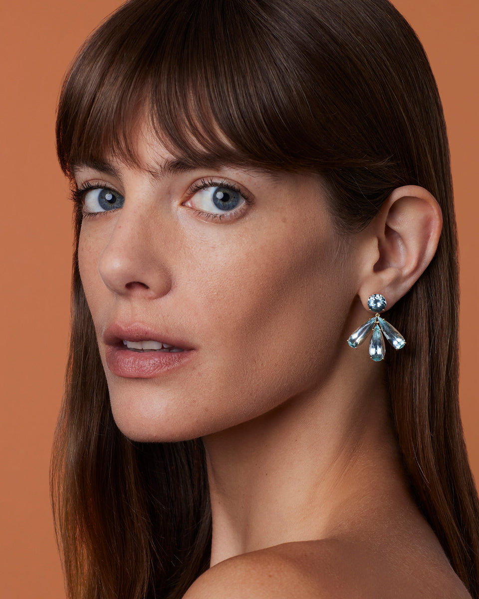 One of a Kind Gemmy Gem Flora Earrings - Irene Neuwirth