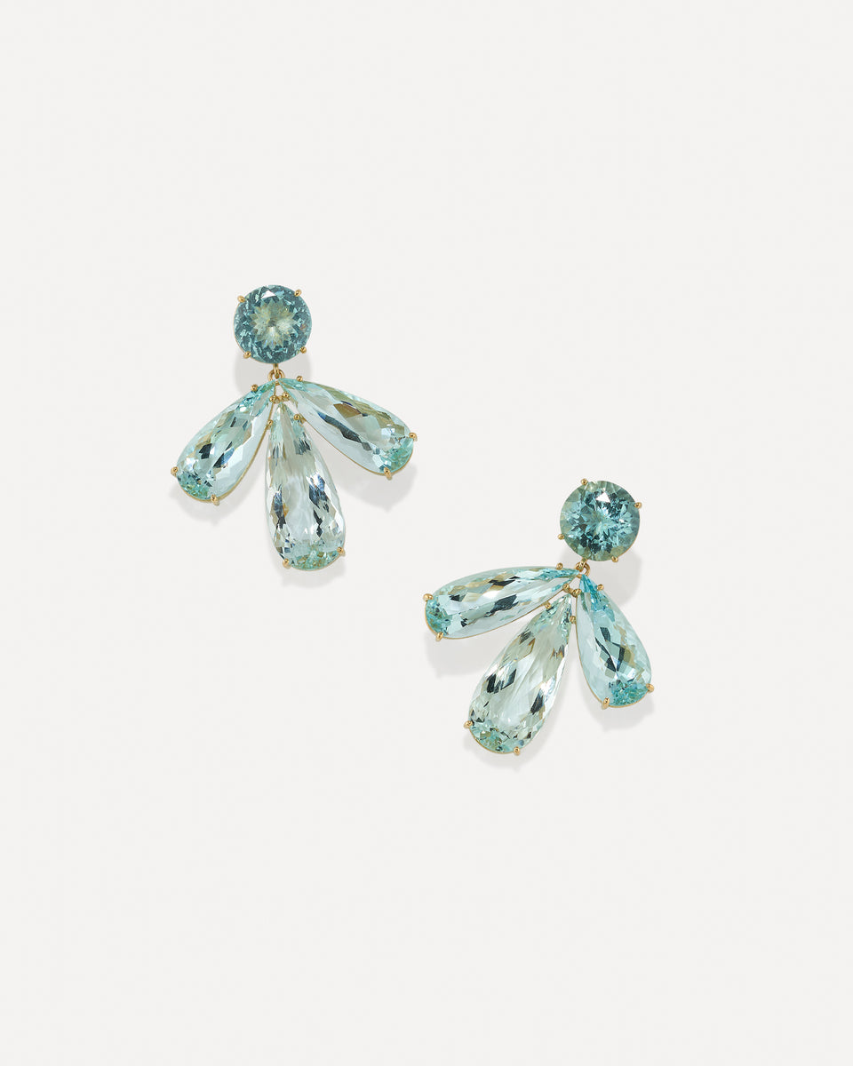 One of a Kind Gemmy Gem Flora Earrings