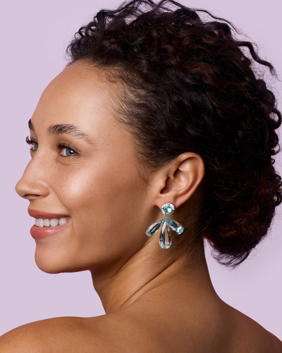 One of a Kind Gemmy Gem Flora Earrings